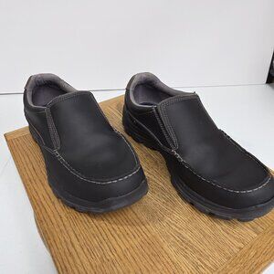 Skechers Relaxed Fit Shoes Mens Size 10 Black Memory Foam Comfort Slip On 64502